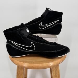 Nike Wrestling SpeedSweep 366883-001 Shoes Mens 12 Black High Top Lace Up Boots
